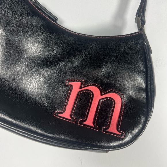 Liz Claiborne Y2K “M” Leather Shoulder Bag Mini Purse - Picture 3 of 5